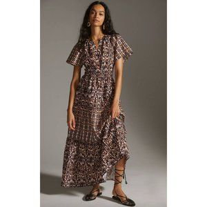 Anthropologie Maeve The Somerset Maxi Dress Printed Size Medium